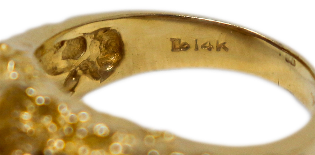 Elvis Presley's Diamond & Garnet Ring -- Includes COA From the Elvis Presley Museum